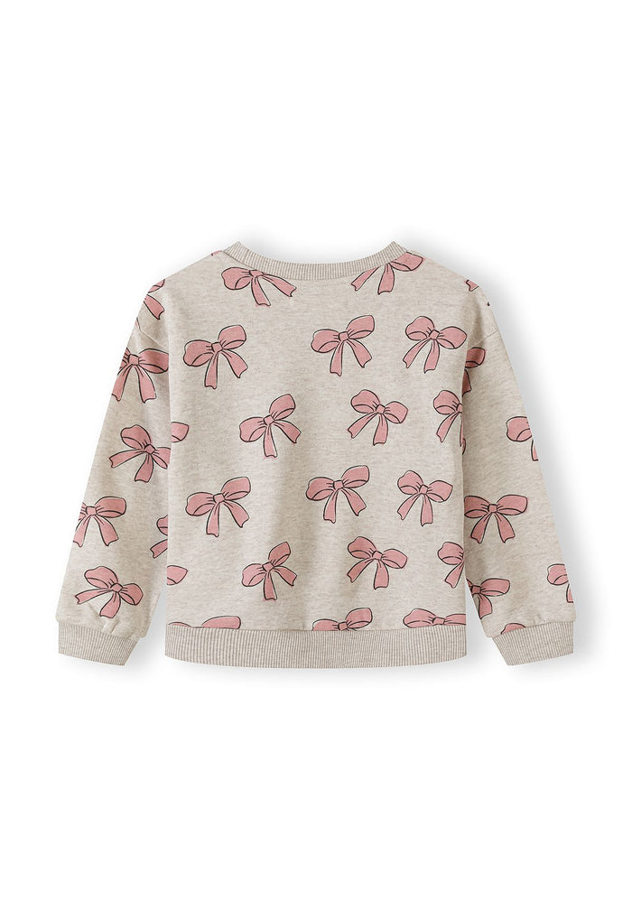 Sweatshirt 2-Pack, Bunny & Bow Print, Pink Beige - 5