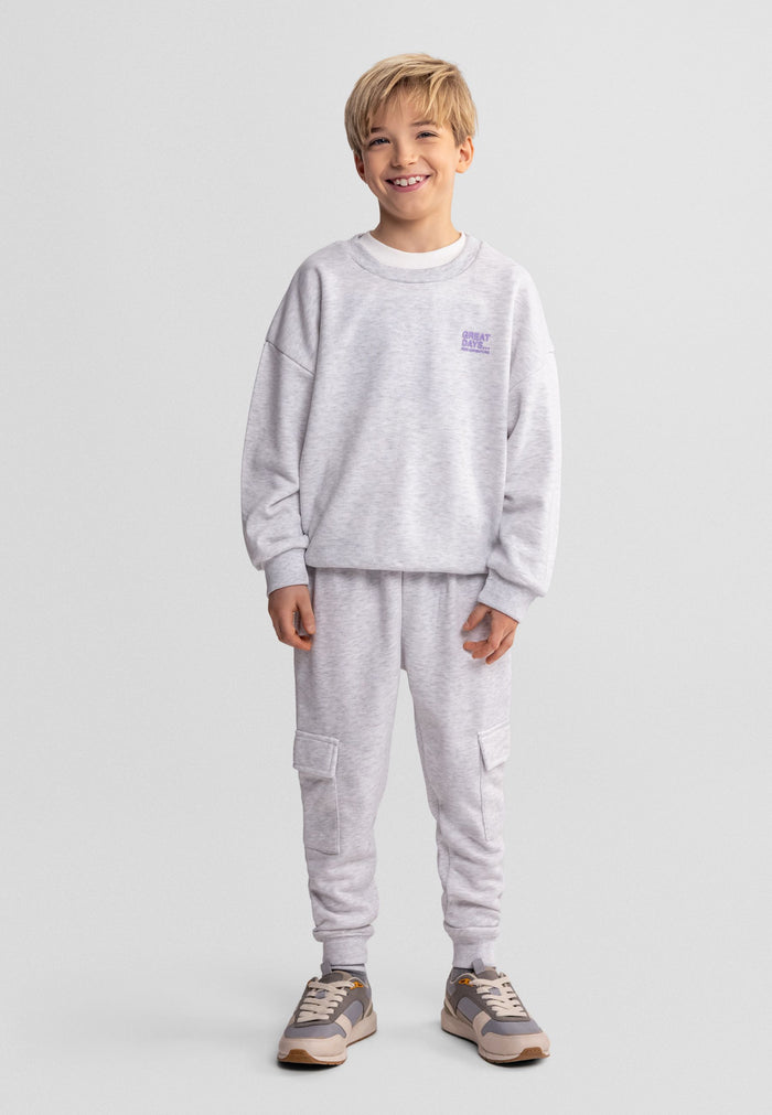 Sweatshirts 2-Pack Chest Print, Lilac Grey - 1