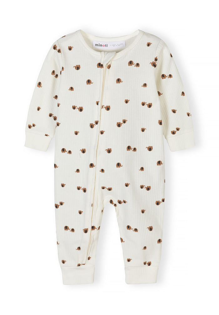 Long Sleeve Rompers 3-Pack, Neutral Multi-Print - 3