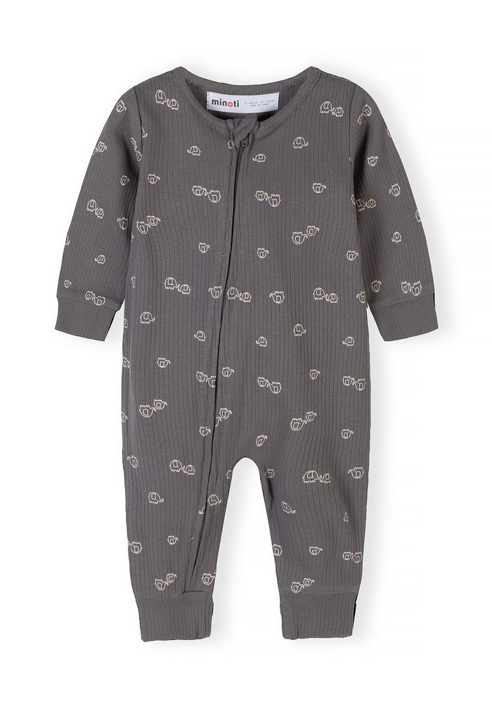 Long Sleeve Rompers 3-Pack, Neutral Multi-Print - 4