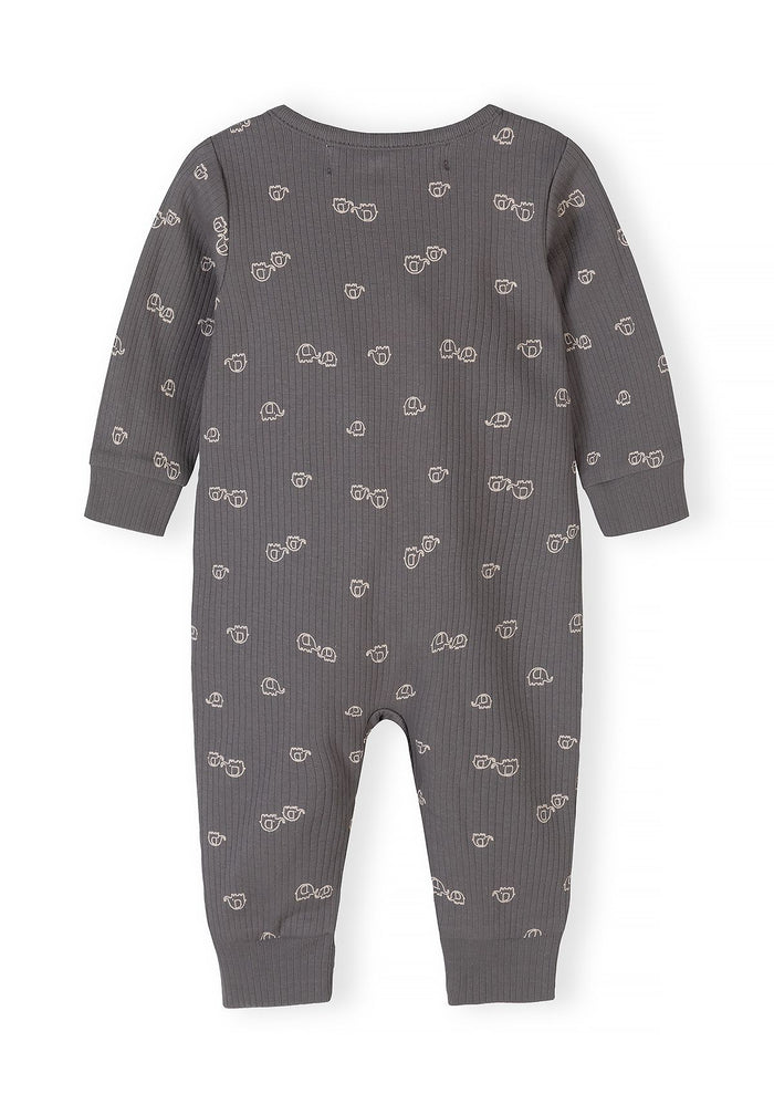 Long Sleeve Rompers 3-Pack, Neutral Multi-Print - 5