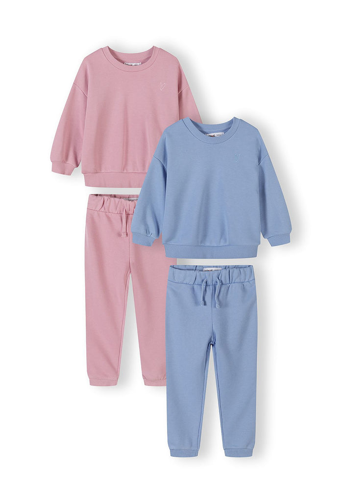 Tracksuit Sets 2-Pack, Crew Neck, Pink Blue - 1