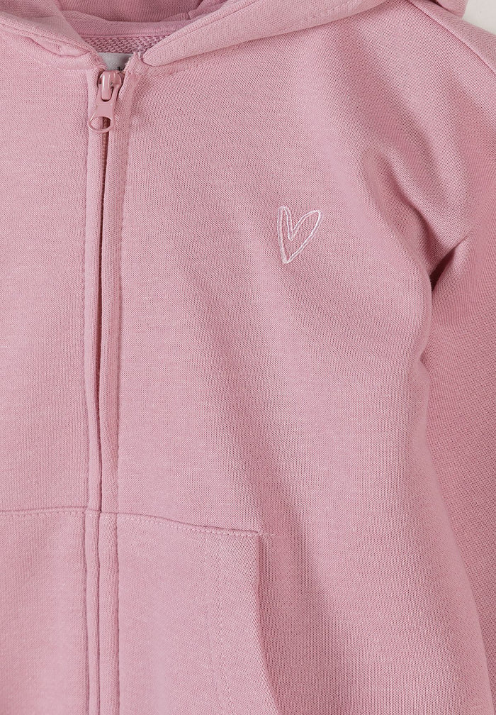 Zip-Up Hoodies 2-Pack, Pink & Blue, Heart Badge - 6