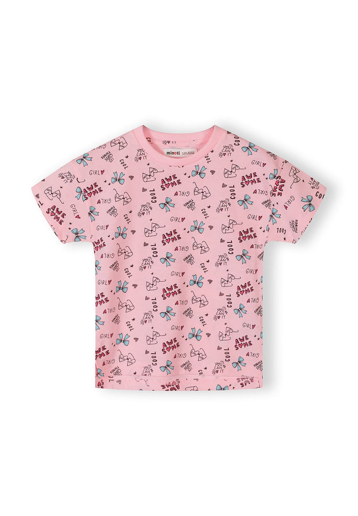 T-Shirts 5-Pack, Bow Print, Pink Mint White - 2
