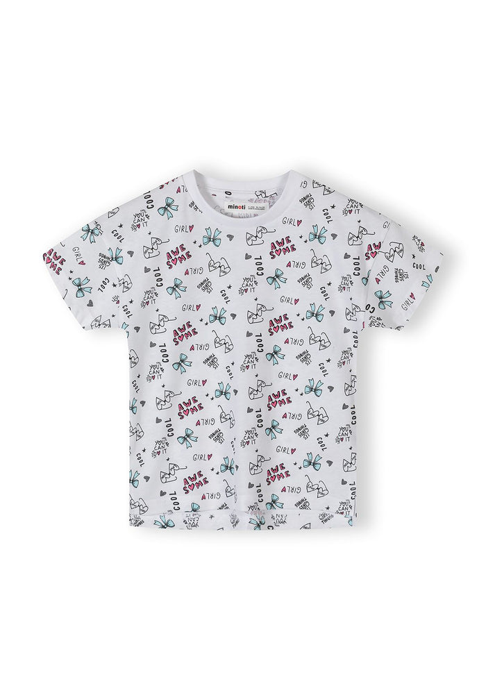 T-Shirts 5-Pack, Bow Print, Pink Mint White - 5