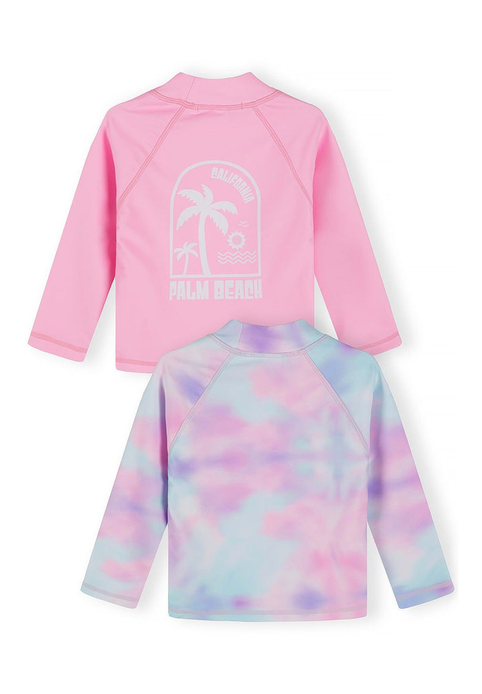 Swim T-Shirts 2-Pack, Pink Tie-Dye, Long Sleeve - 3