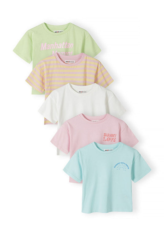 T-Shirts 5-Pack, Pastel, Printed & Striped - 1