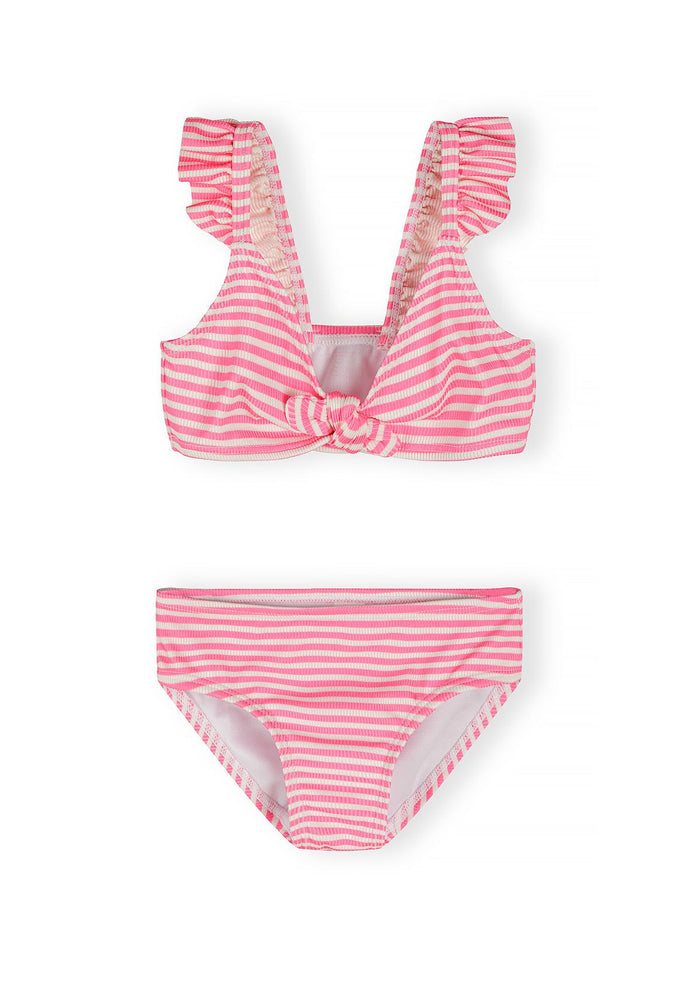 Bikini 2-Pack, Striped & Textured, Pink Orange - 2