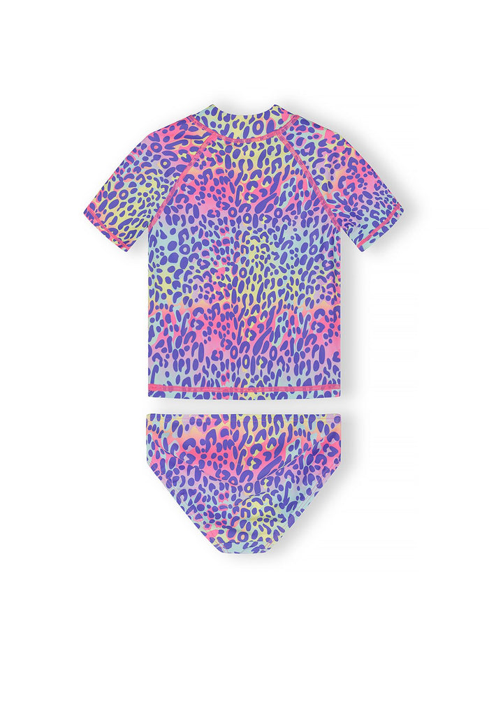 Rash Vest Set, Leopard Print, Purple Multi - 2