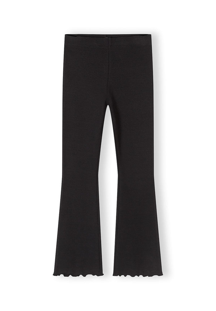 Ribbed Flare Leggings 3-Pack, Pink Purple Black - 2