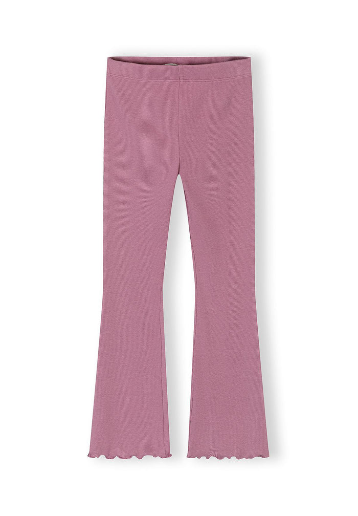 Ribbed Flare Leggings 3-Pack, Pink Purple Black - 3