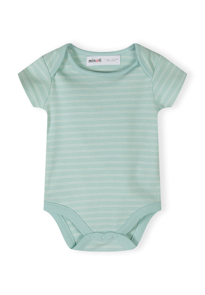 Short Sleeve Bodysuits 5-Pack, Safari Print, Cream - 3