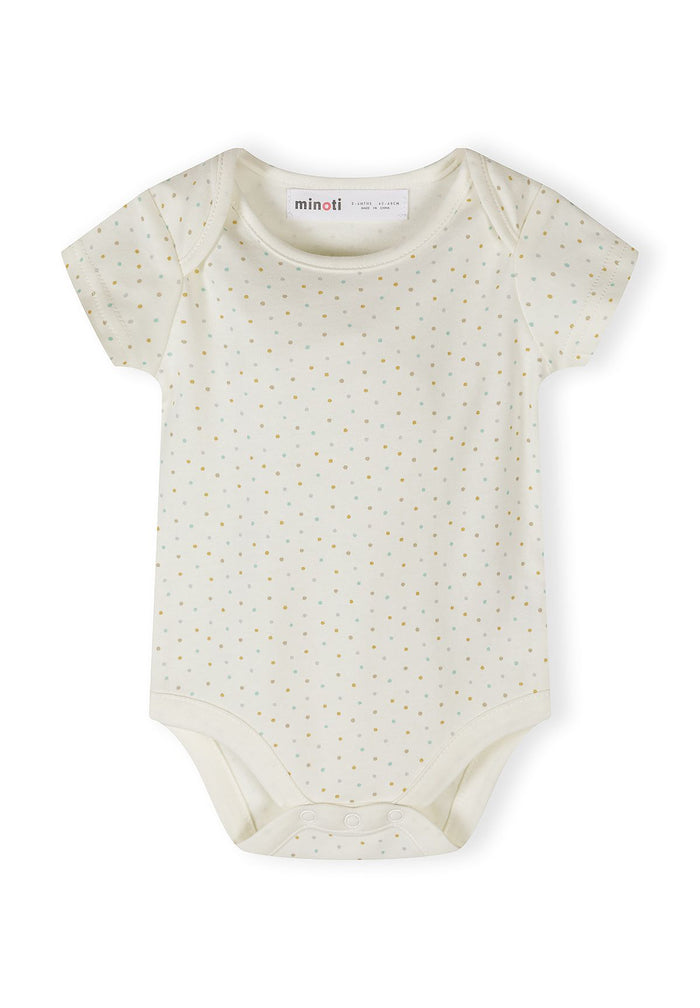 Short Sleeve Bodysuits 5-Pack, Safari Print, Cream - 6