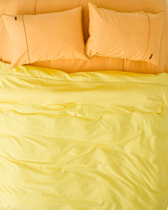 Glow In Yellow Bamboo Cotton Pillowcases