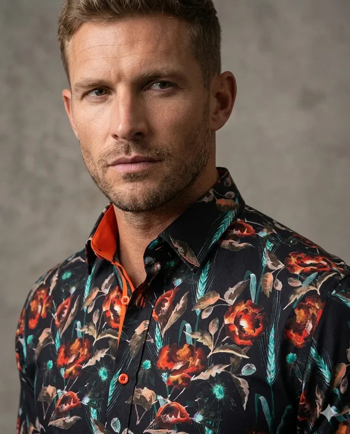 Green Neon Floral Pure Cotton Print