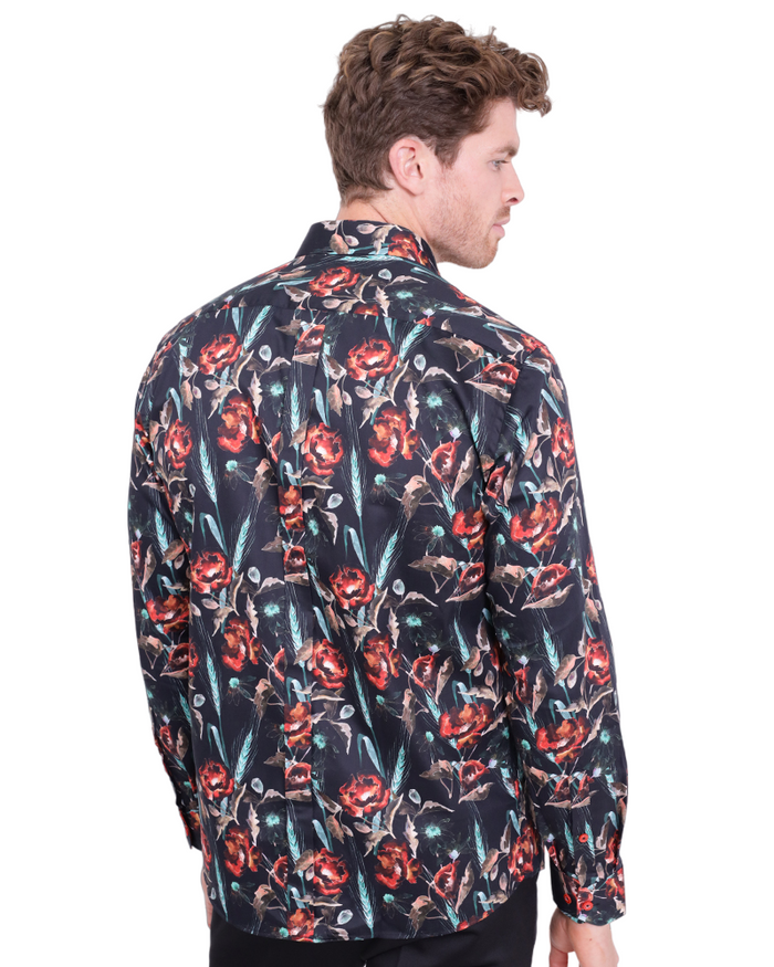 Green Neon Floral Pure Cotton Print-Makrom