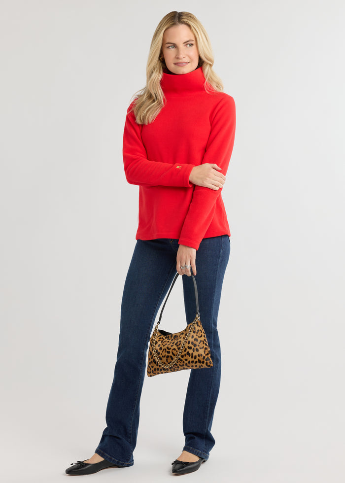 Greenpoint Turtleneck in Vello Fleece (Cherry Red)