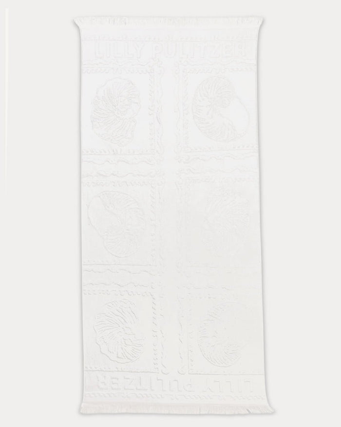 Lilly Pulitzer - Gwp Jacquard Beach Towel - Resort White Shell Shine