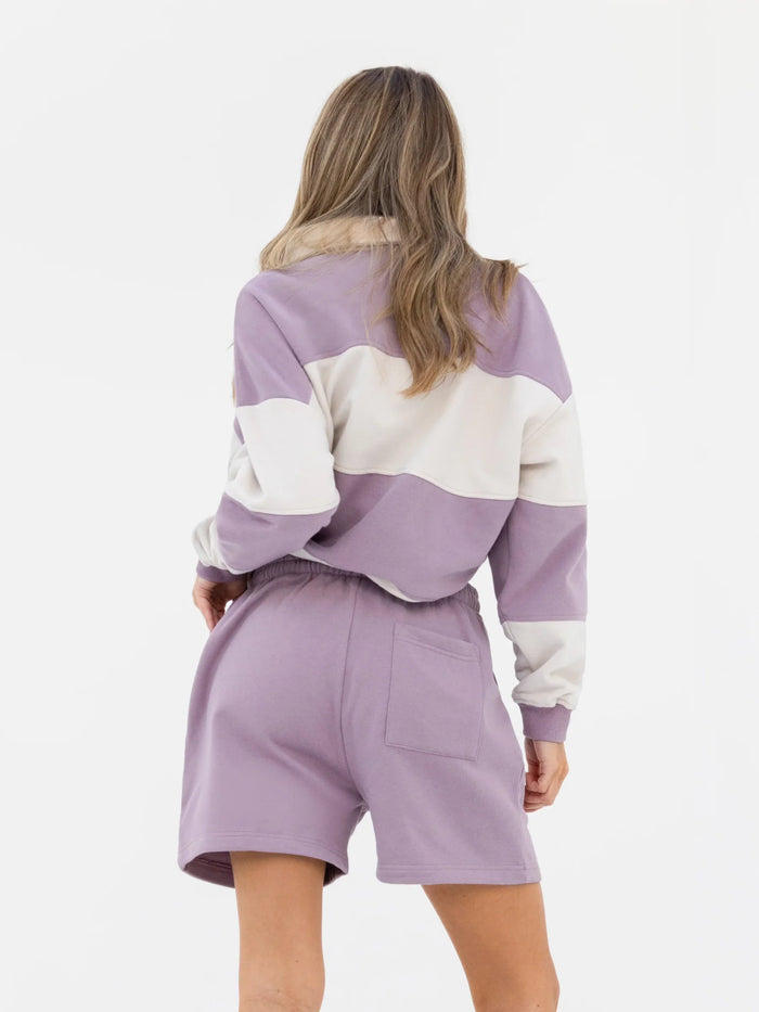 Harper Rugby Shirt - Lilac & Off White