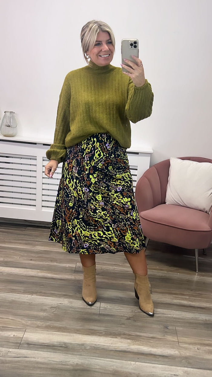 HAZINO MIDI SKIRT (TOTAL ECLIPSE)