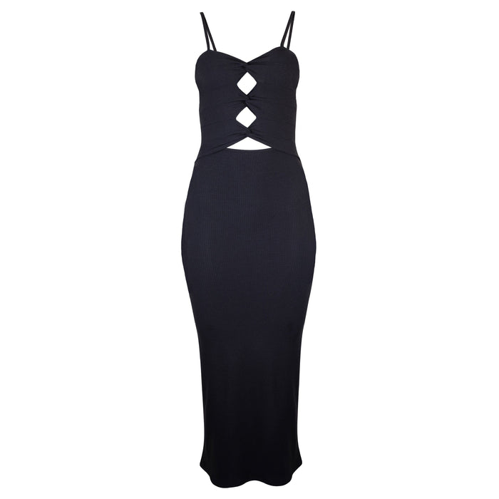 Heidi Cutout Detail Ribbed Maxi Dress