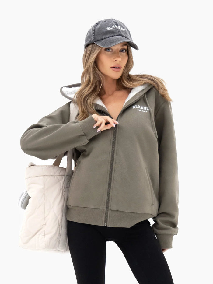 Heritage Full Zip Hoodie - Safari Green