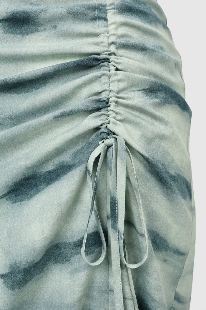 Orolay-High Waist Casual Pencil Skirt-#color_Green Wave