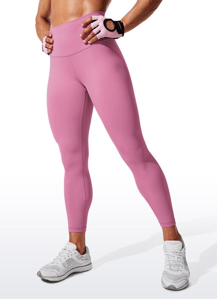 CRZ YOGA Women's Train High Rise Hugged Feel Compression Leggings 25'' Velvet Dust