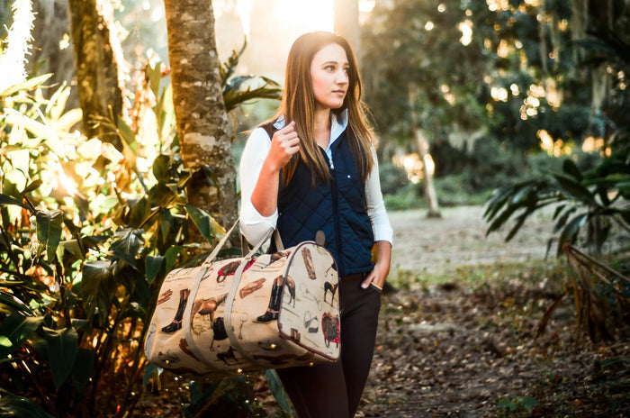 Huntley Equestrian - Huntley Equestrian Tapestry Duffle Bag-English Design - English Design - View 8