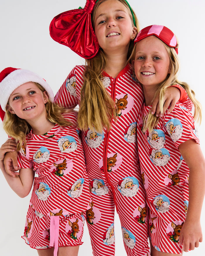 I Love Christmas Spot Kids Organic Cotton Short Sleeve Tee & Frill Short Pyjama Set