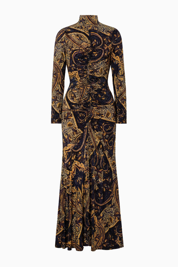 Ida Long Sleeve Jersey Dress - Twilight Paisley