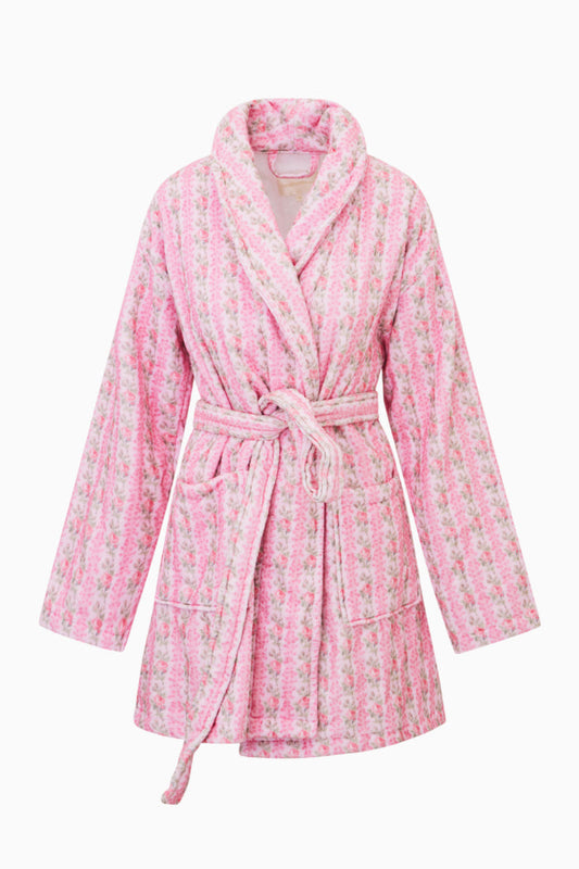 Indie Cotton Bath Robe-STRAWBERRY MACARO0N
