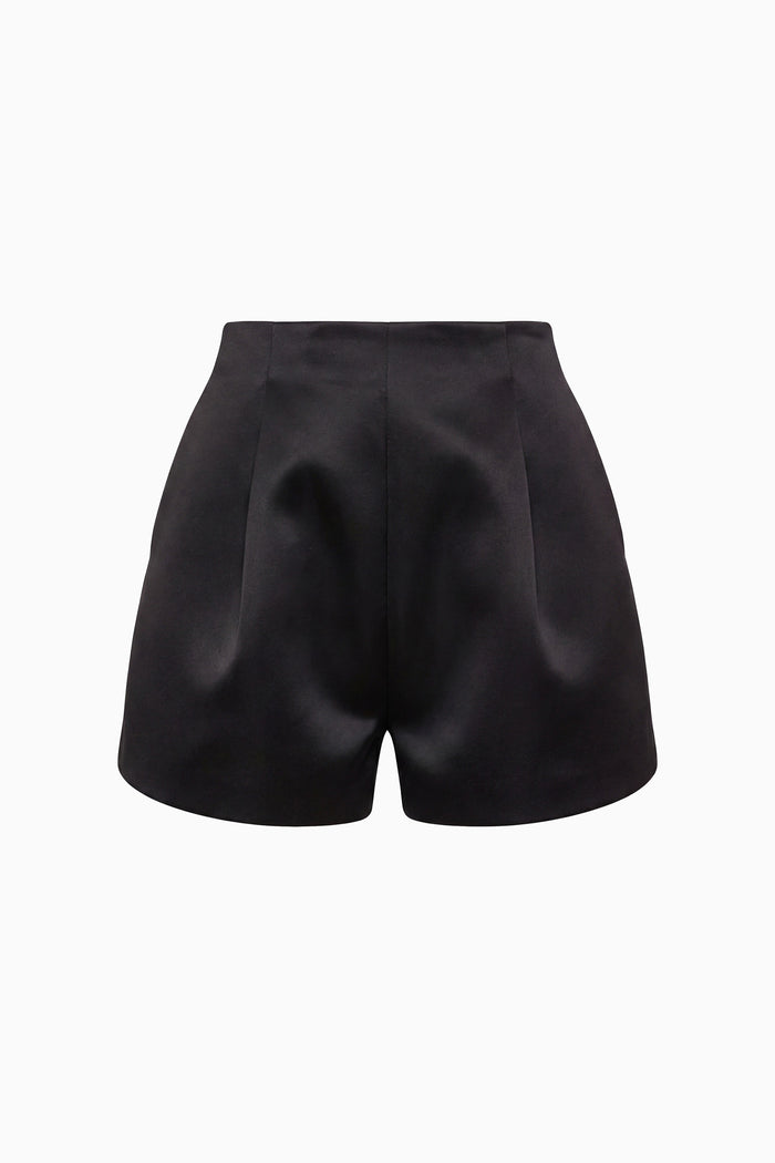 Isa Satin Shorts - Noir