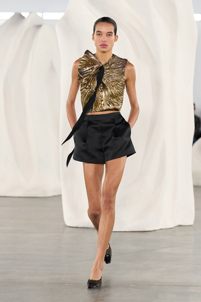 Isa Satin Shorts - Noir