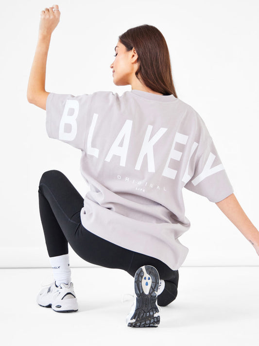 Isabel Oversized T-Shirt - Pebble