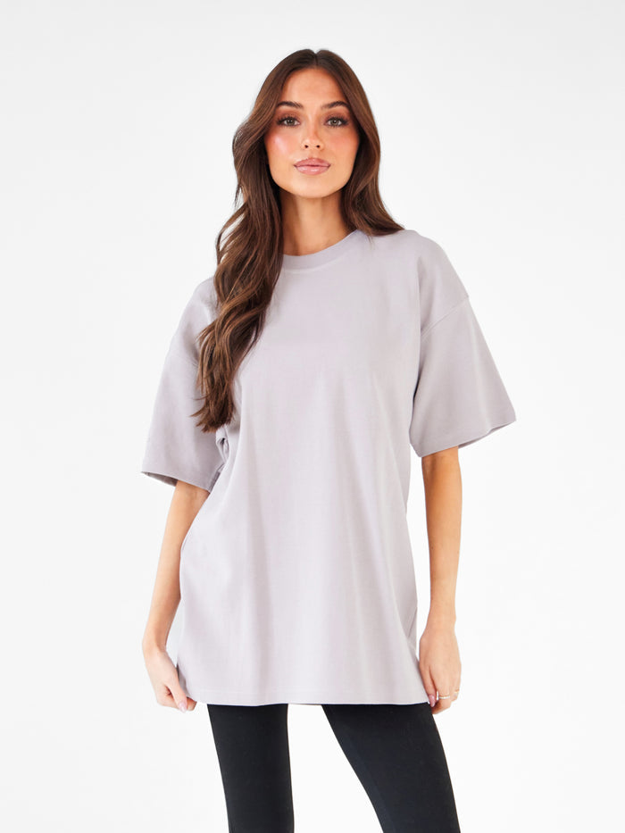 Isabel Oversized T-Shirt - Pebble