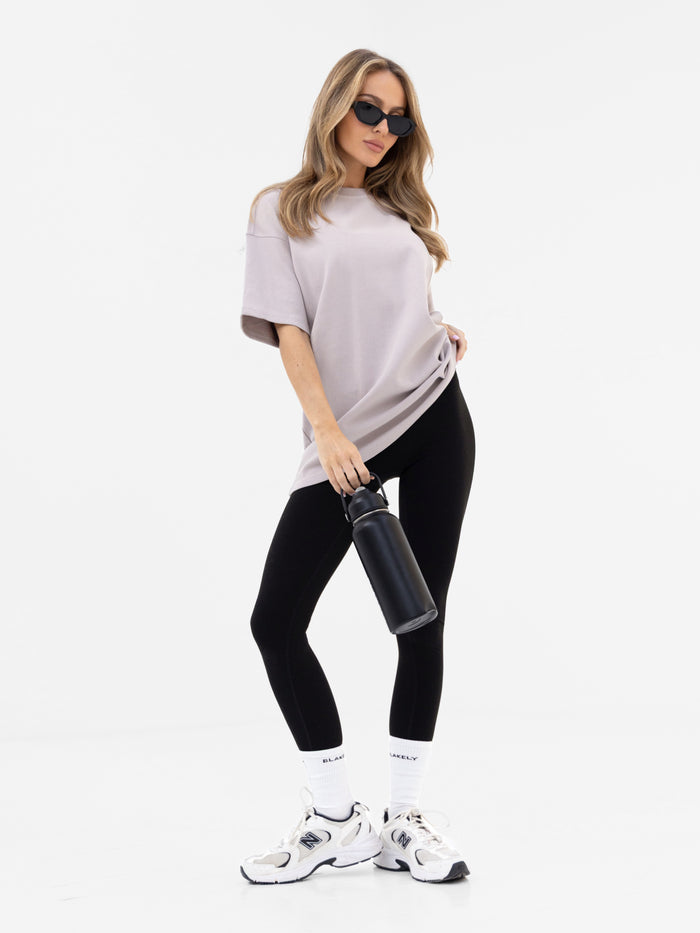 Isabel Oversized T-Shirt - Pebble