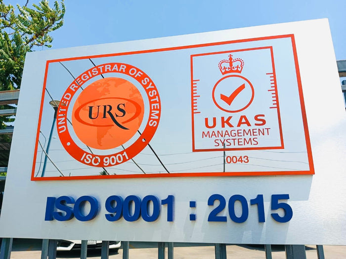 ป้าย iso ตัวอย่างอักษรโลหะ ป้ายสแตนเลส ตราสัญลักษณ์ iso