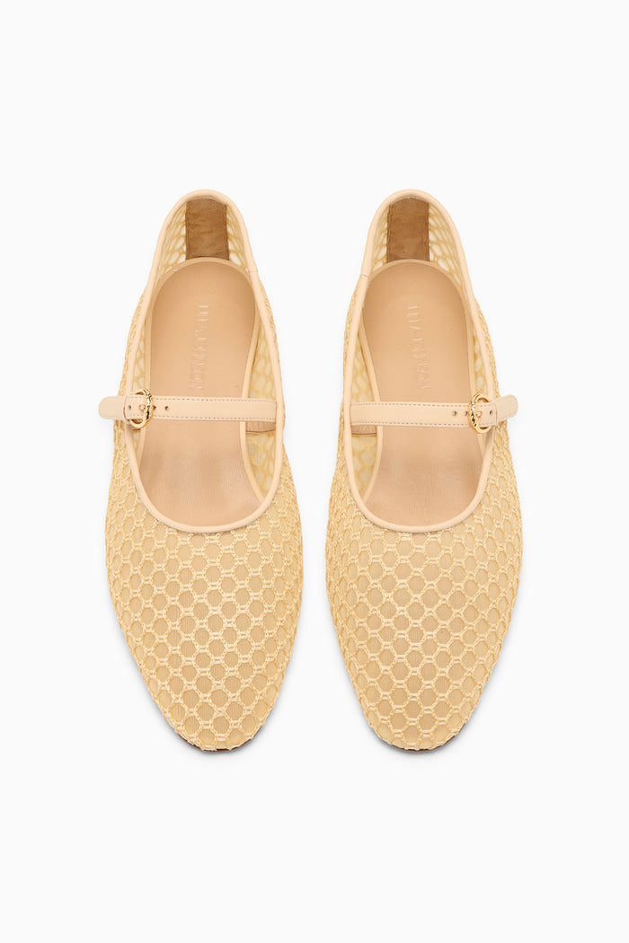 Sand Designer Mesh Ballet Flats - Top-Down Pair View | Ulla Johnson