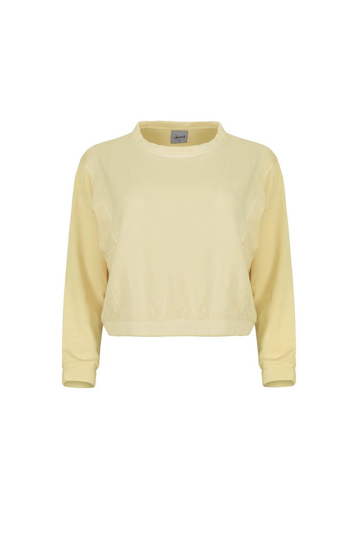 Ivy Boxy Cropped Modal Pullover - Sunny