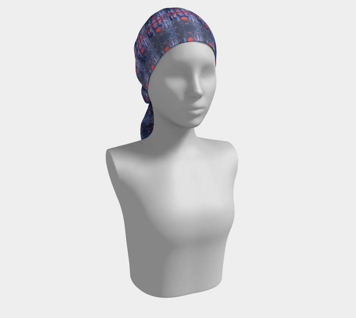 "Joy" Long Scarf #2 (Blue, Pink)