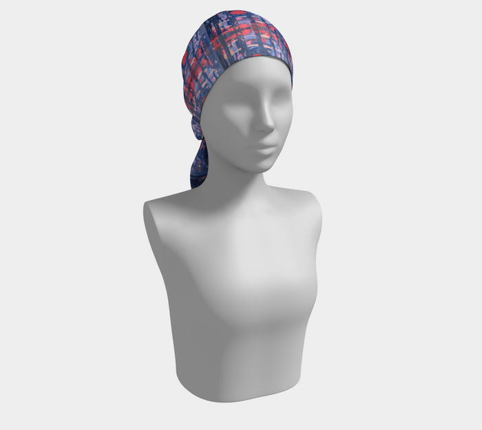 "Joy" Long Scarf (Blue, Pink)