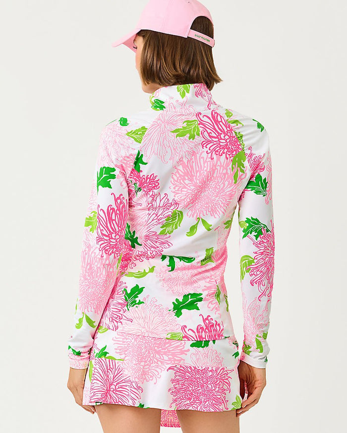 Lilly Pulitzer - Justine Half Zip Upf 50 Plus - Resort White Lil Go With The Flow