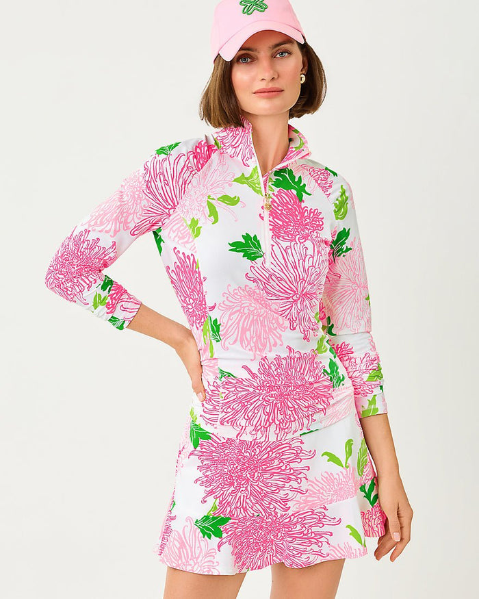 Lilly Pulitzer - Justine Half Zip Upf 50 Plus - Resort White Lil Go With The Flow