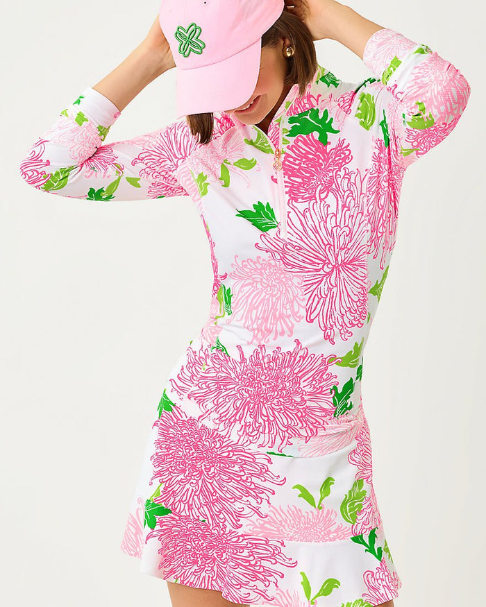 Lilly Pulitzer - Justine Half Zip Upf 50 Plus - Resort White Lil Go With The Flow