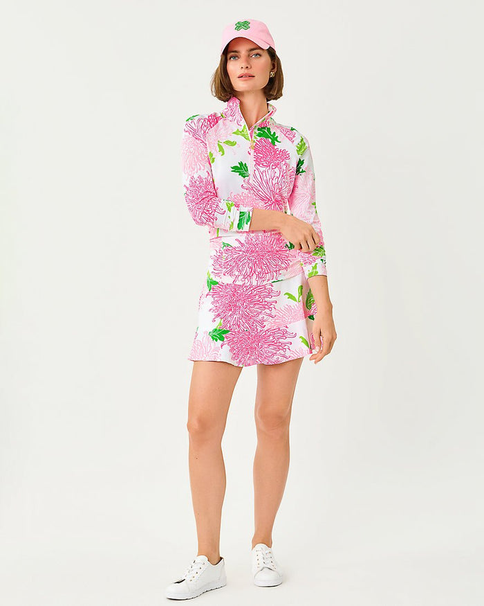 Lilly Pulitzer - Justine Half Zip Upf 50 Plus - Resort White Lil Go With The Flow