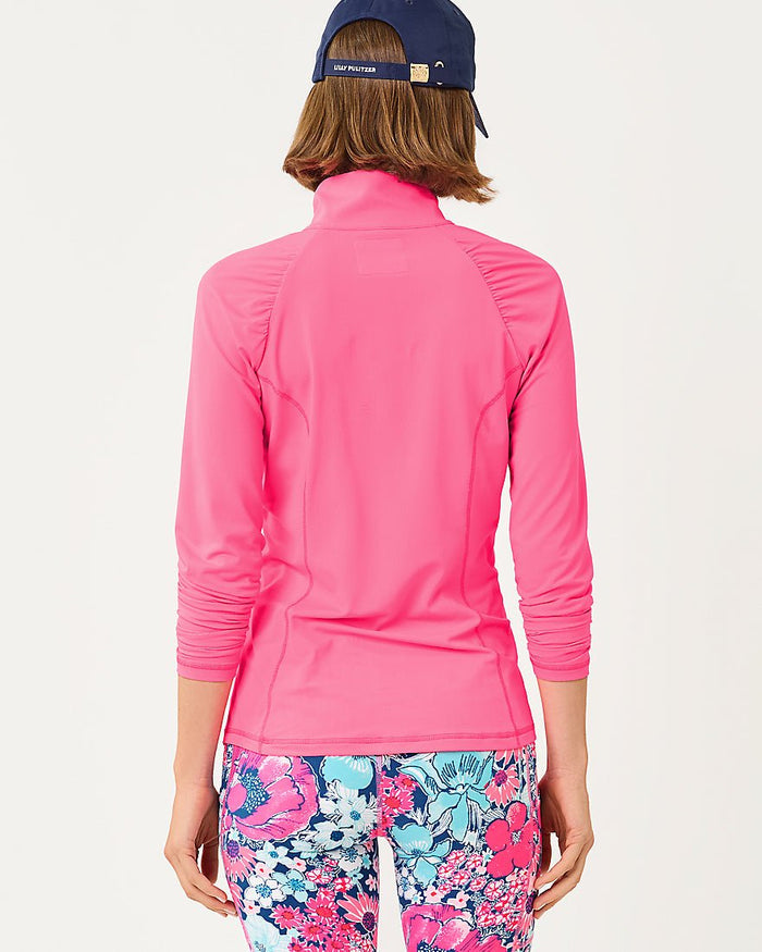 Lilly Pulitzer - Justine Half Zip Upf 50 Plus - Cherry Blossom Pink