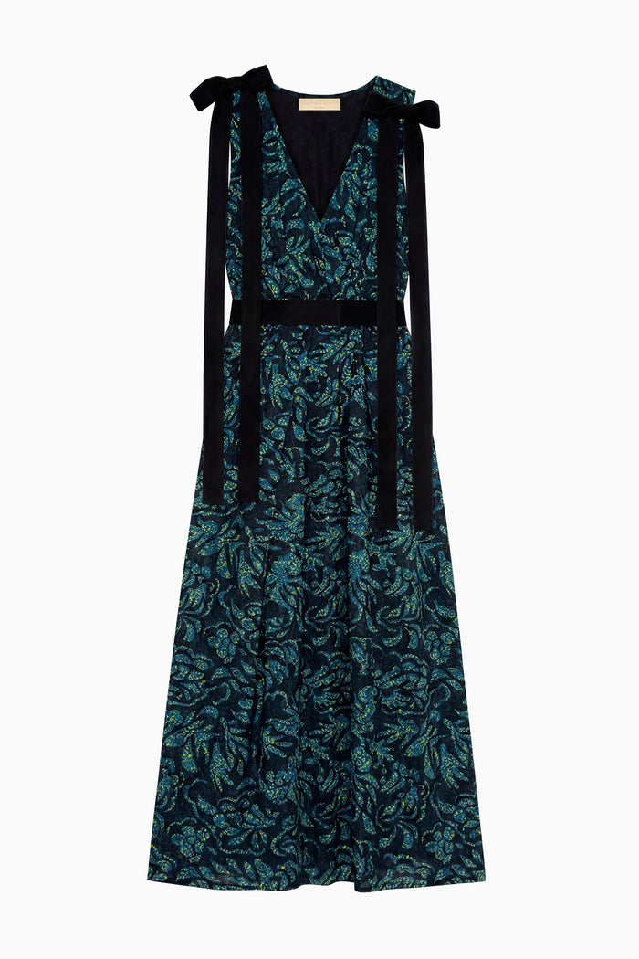 Karina Cotton Bow Dress - Midnight
