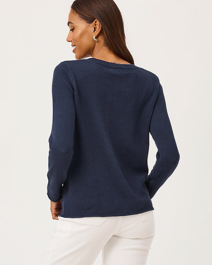 Lilly Pulitzer - Kellyn Sweater - Low Tide Navy Nautical Lobster Jacquard