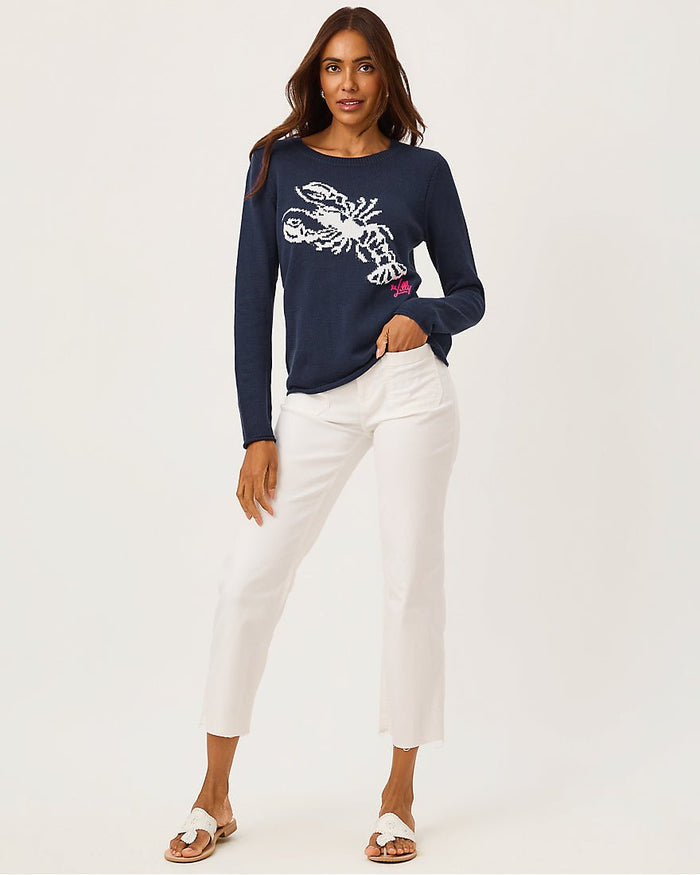 Lilly Pulitzer - Kellyn Sweater - Low Tide Navy Nautical Lobster Jacquard